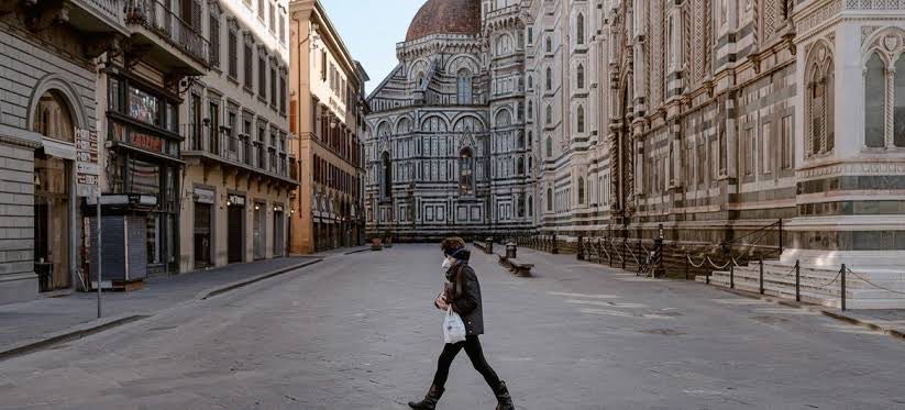 Firenze deserta durante la pandemia